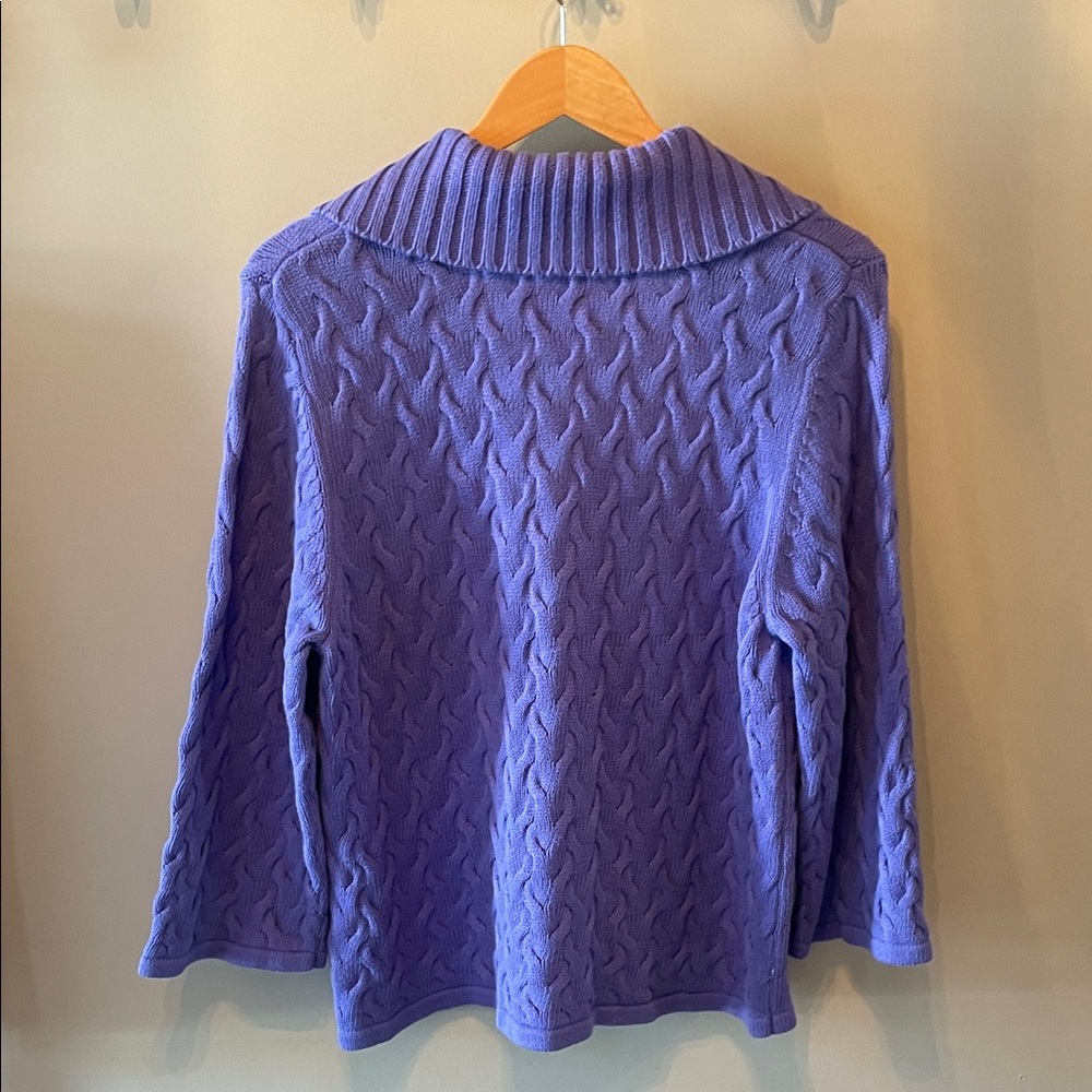 Croft & Barrow Womens Perriwinke Cable Knit Cardigan Size‎ XL - Picture 4 of 5